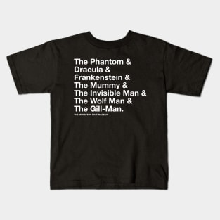 Monsters Helvetica Kids T-Shirt